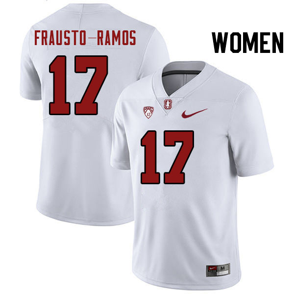 Women #17 Jshawn Frausto-Ramos Stanford Cardinal College Football Jerseys Stitched Sale-White - Click Image to Close